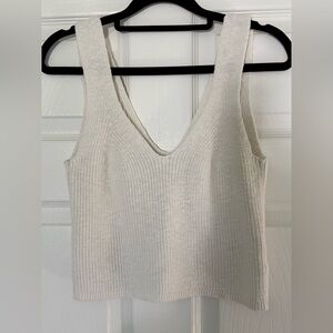 Madewell Cream Knit Sweater Tank Small